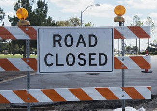 road closure baricade